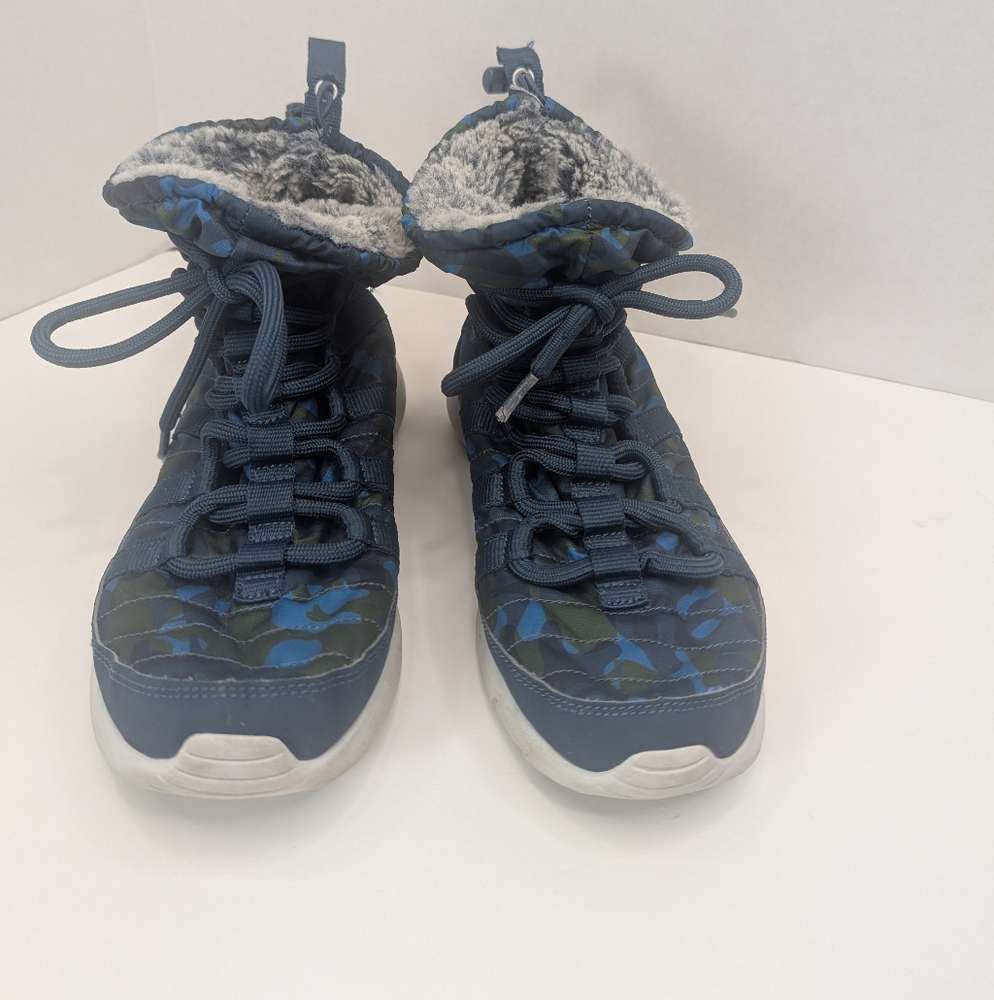 NIKE Women Roshe One Hi Print Sneaker Boot in Squadron Blue Sz 8.5 - Picture 5 of 11